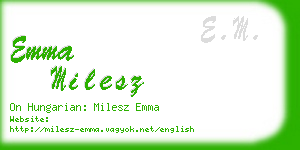 emma milesz business card